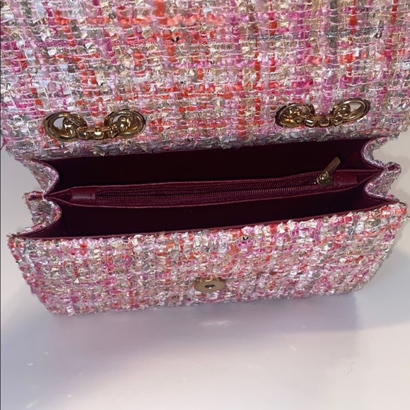 Pink Tweed Crossbody Bag - Picture 11 of 16